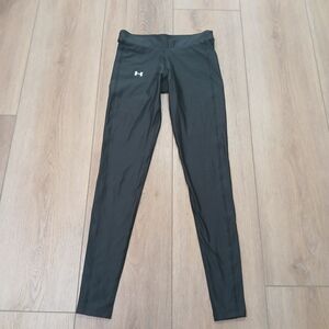 Under Armour Black Compression Leggings Small Athletic Workout Pants 13"x33" Gym